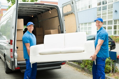 Removals team loading a van for a local move in Harringay
