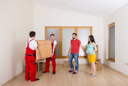 Professional packing boxes prepared for a home move in Harringay