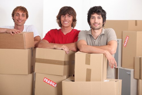 Removal van ready for a local move in Harringay