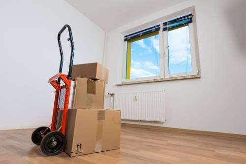 Packing and handling office furniture during a local relocation