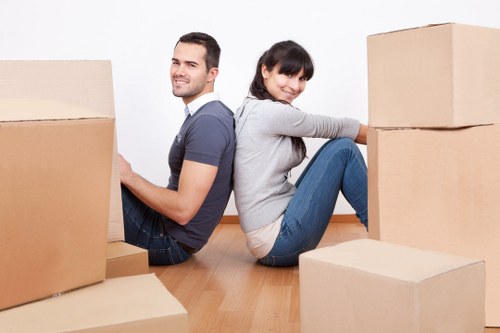 Local removal van supporting a flat move with stairs access