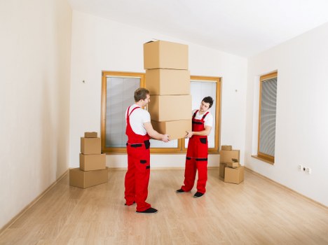 Household boxes and furniture ready for moving in Harringay